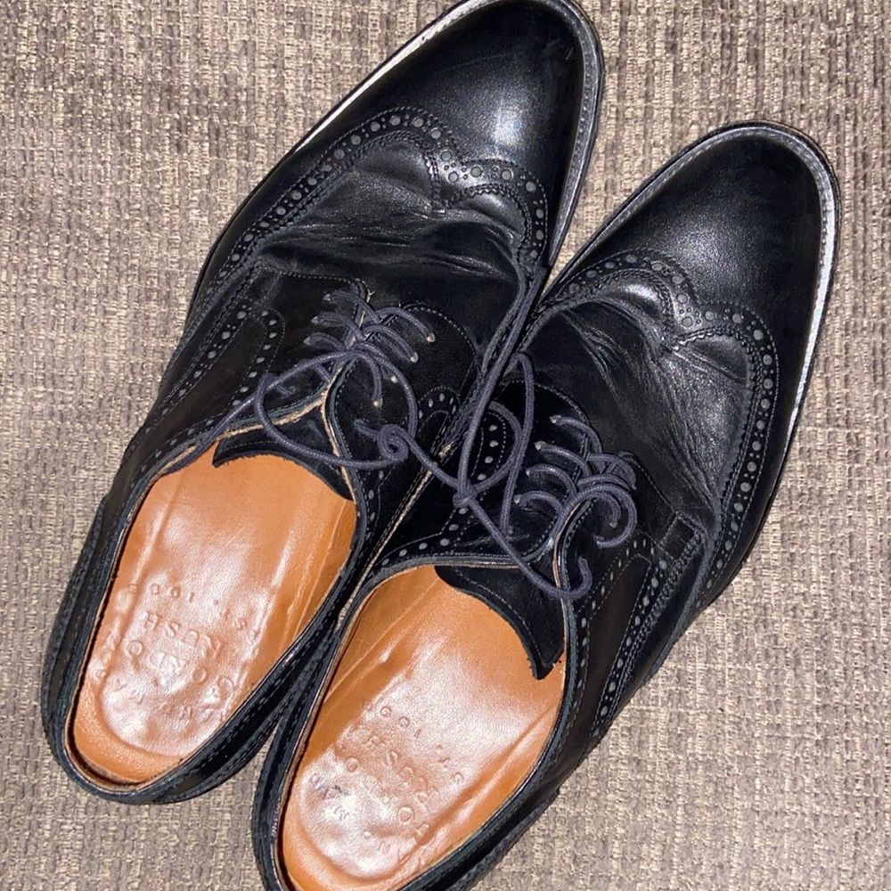 Gordon Rush wingtips, black size 10